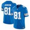 Calvin Johnson Detroit Lions Nike Vapor F.U.S.E. Stitched Retired Limited Jersey - Blue - Front View