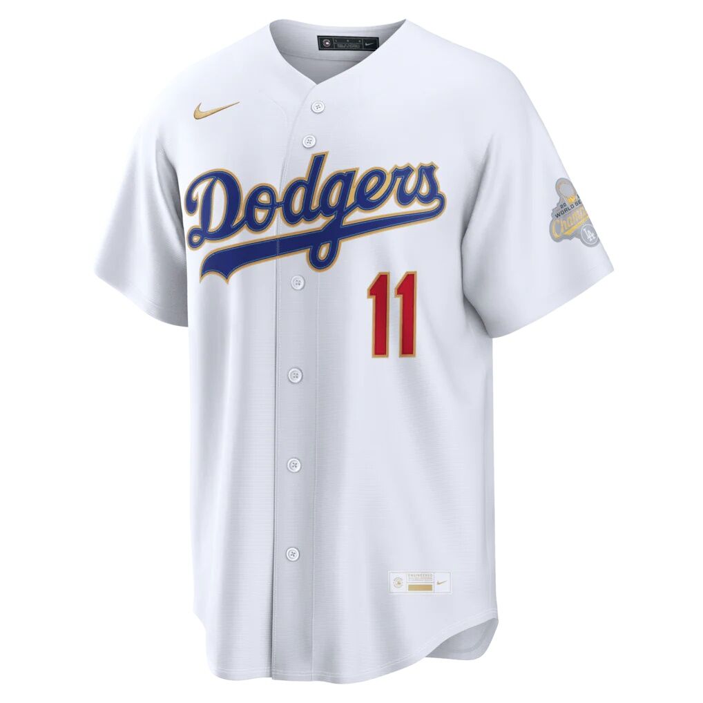 Roki Sasaki Los Angeles Dodgers Nike 2026 Gold Collection Kanji Stadium Jersey