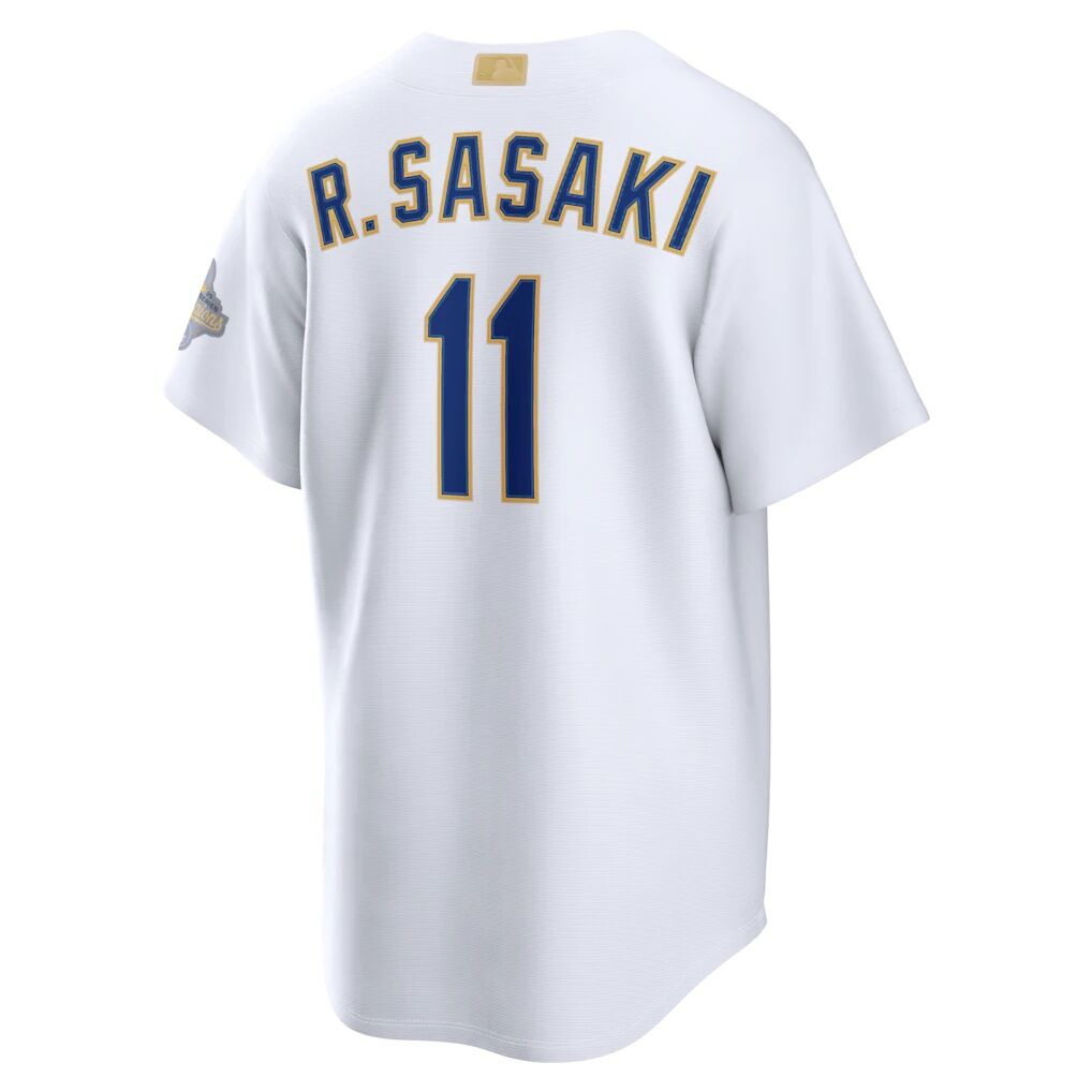Roki Sasaki Los Angeles Dodgers Nike 2026 Gold Collection Stadium Jersey