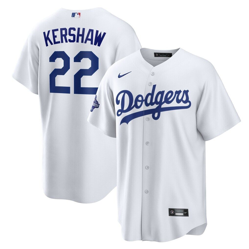 Clayton Kershaw Los Angeles Dodgers Nike Home 2025 World Series Champions Replica Jersey
