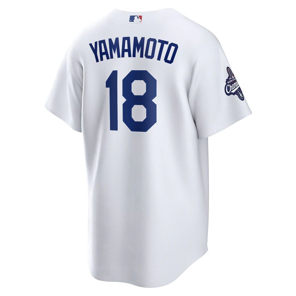 Yoshinobu Yamamoto Los Angeles Dodgers Nike 2025 World Series Champions Home Replica Jersey