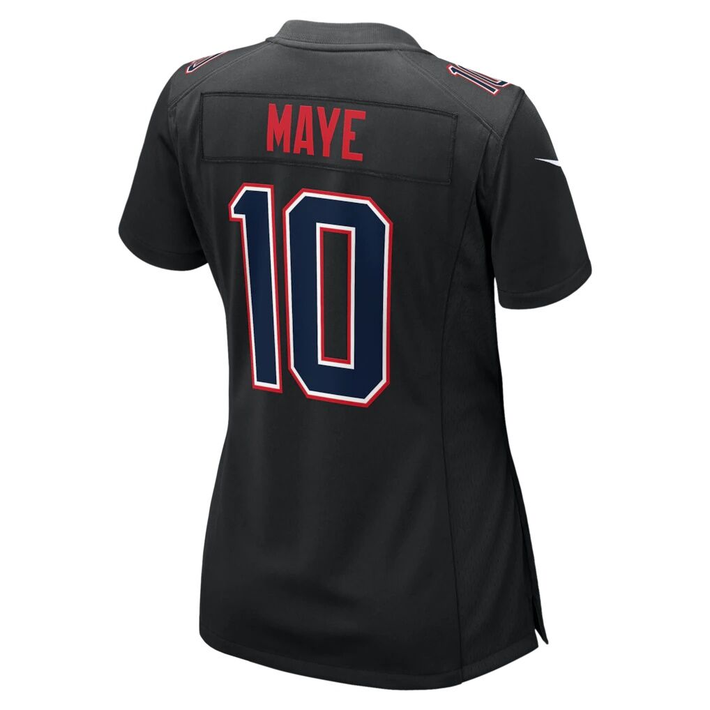 Drake Maye New England Patriots Nike Women's Super Bowl LX Patch Carbon Fashion Game Jersey