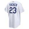 Kyle Tucker Los Angeles Dodgers Nike Home Stadium Jersey - White - Detail View