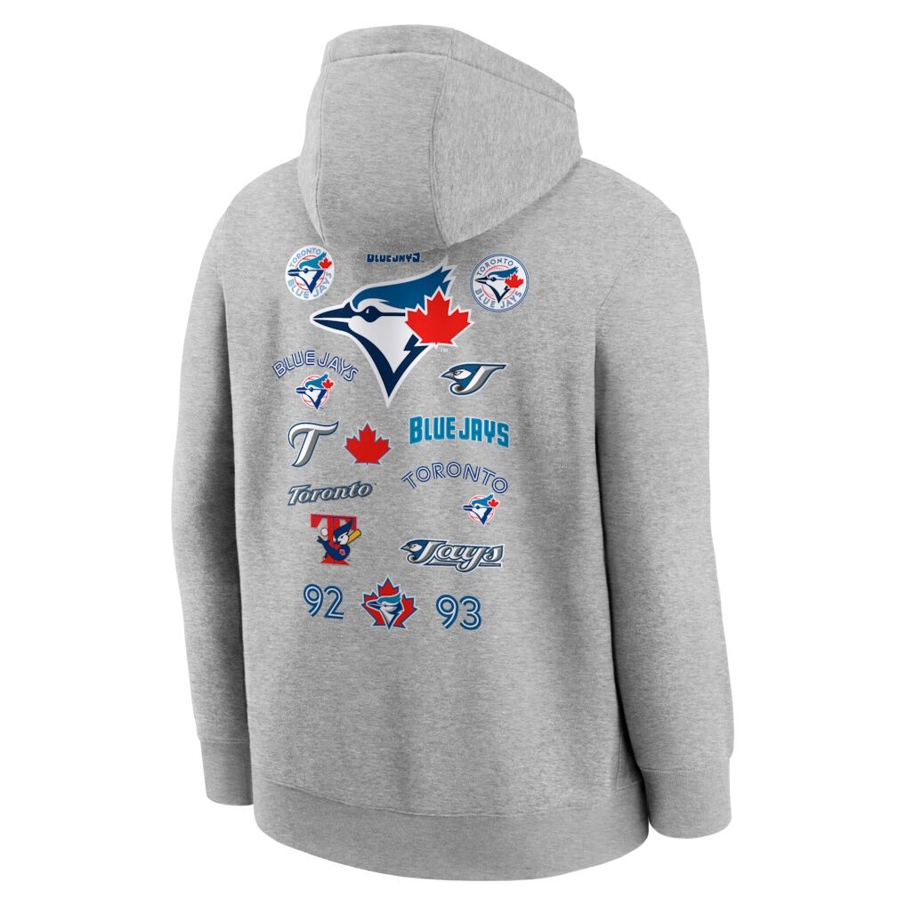 Toronto Blue Jays Nike 50th Season Club Hoodie – Heather Gray