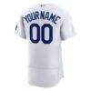 Los Angeles Dodgers Nike Home Authentic Custom Jersey - White - Detail View