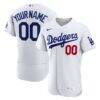 Los Angeles Dodgers Nike Home Authentic Custom Jersey - White - Front View