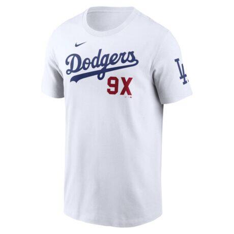 Los Angeles Dodgers Nike 9X Champs T-Shirt - White - Front View