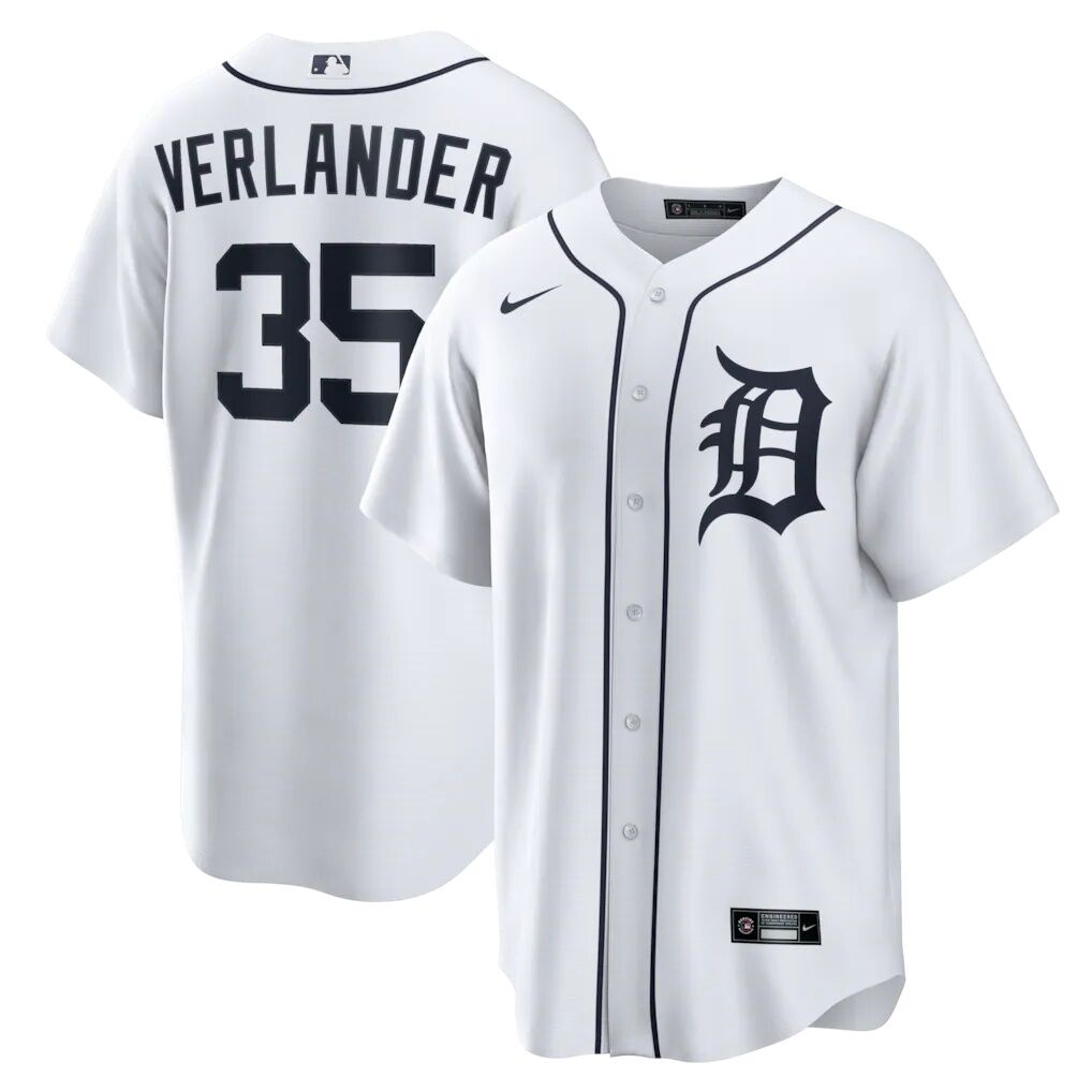 Justin Verlander Detroit Tigers Nike Home Replica Jersey