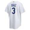Edwin Díaz Los Angeles Dodgers Nike Home Replica Jersey - White - Detail View
