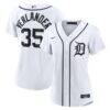 Justin Verlander Detroit Tigers Nike Women's Home Replica Jersey - White - Front View