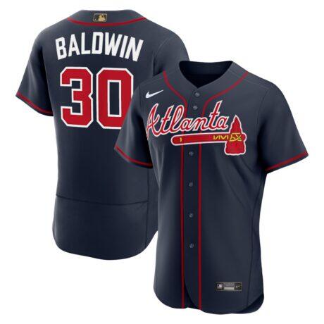 Drake Baldwin Atlanta Braves Nike Alternate MLB Awards Authentic Jersey - Navy - Front View
