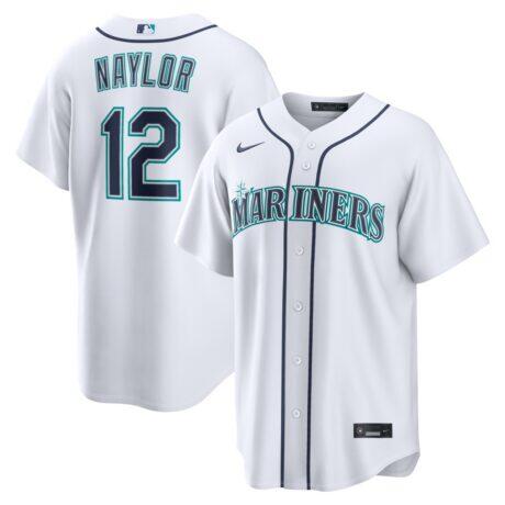 Josh Naylor Seattle Mariners Nike Home Replica Jersey - White - Front View