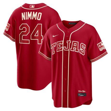 Brandon Nimmo Texas Rangers Nike 2026 City Connect Stadium Jersey - Red - Front View
