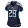 Chris Johnson Tennessee Titans Women's Nike Retired Player Game Jersey - Navy - Side View