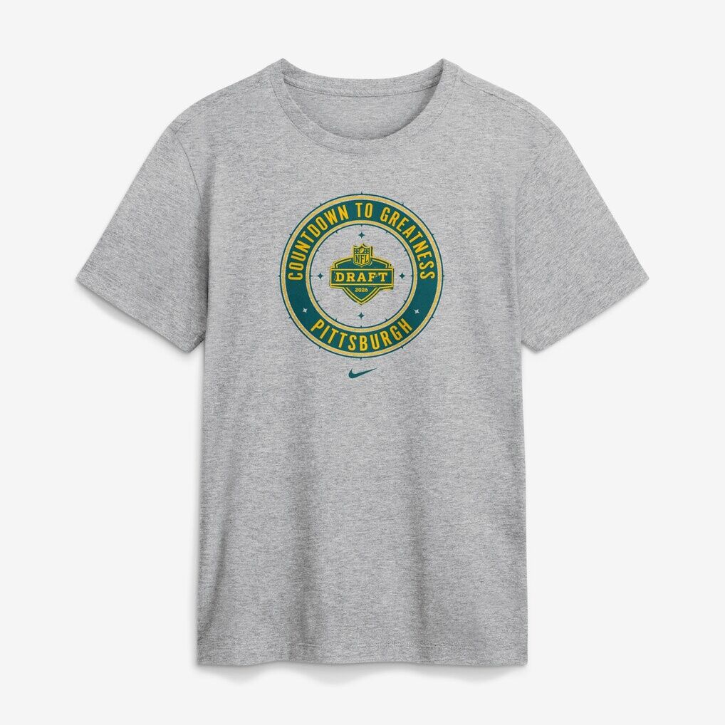2026 NFL Draft Nike Countdown to Greatness Circle T-Shirt - Heather Gray
