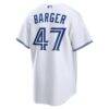 Addison Barger Toronto Blue Jays Nike Home Replica Jersey - White - Detail View