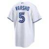 Daulton Varsho Toronto Blue Jays Nike Home Replica Jersey - White - Detail View