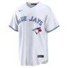 Shane Bieber Toronto Blue Jays Nike Home Replica Jersey - White - Side View