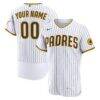 San Diego Padres Nike Home Authentic Custom Jersey - White - Front View