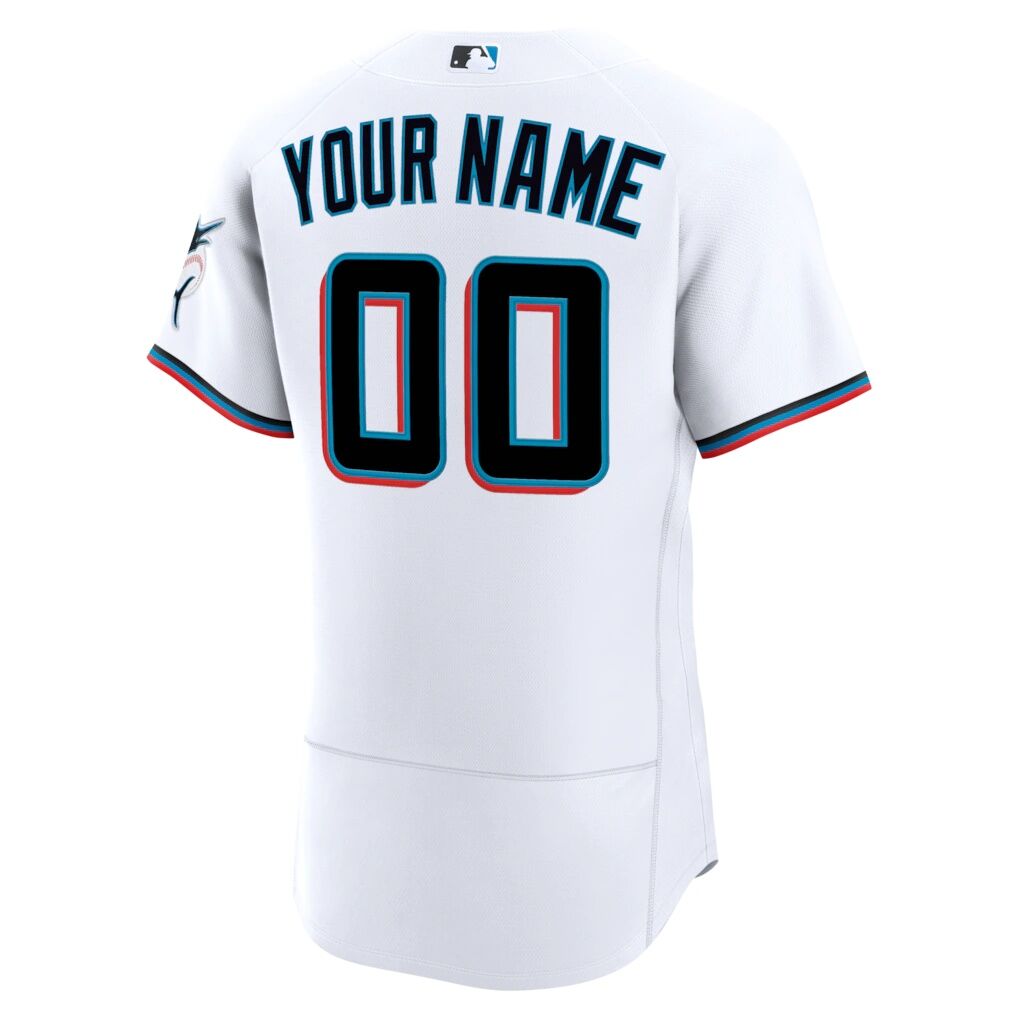 Miami Marlins Nike Home Authentic Custom Jersey