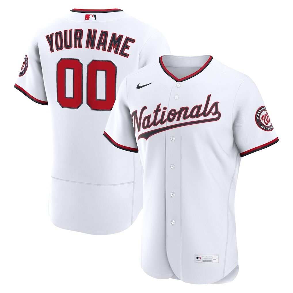 Washington Nationals Nike Home Authentic Custom Jersey