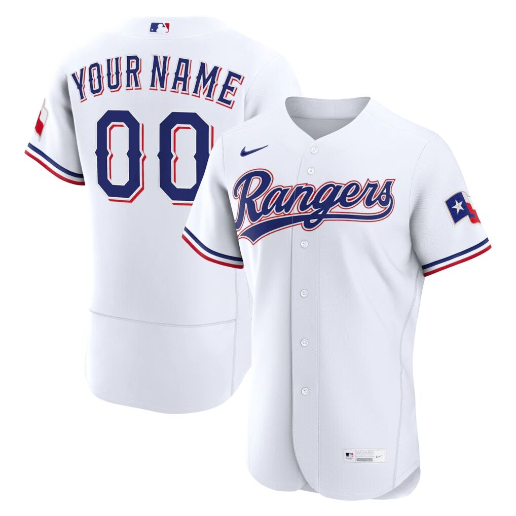 Texas Rangers Nike Home Authentic Custom Jersey