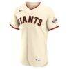 San Francisco Giants Nike Home Authentic Custom Jersey - Cream - Side View