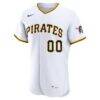 Pittsburgh Pirates Nike Home Authentic Custom Jersey - White - Front View