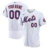 New York Mets Nike Home Authentic Custom Jersey - White - Front View