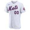 New York Mets Nike Home Authentic Custom Jersey - White - Side View