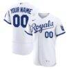 Kansas City Royals Nike Home Authentic Custom Jersey - White - Front View