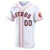 Houston Astros Nike Home Authentic Custom Jersey - White - Side View