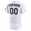 Colorado Rockies Nike Home Authentic Custom Jersey - White - Detail View