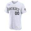 Colorado Rockies Nike Home Authentic Custom Jersey - White - Side View