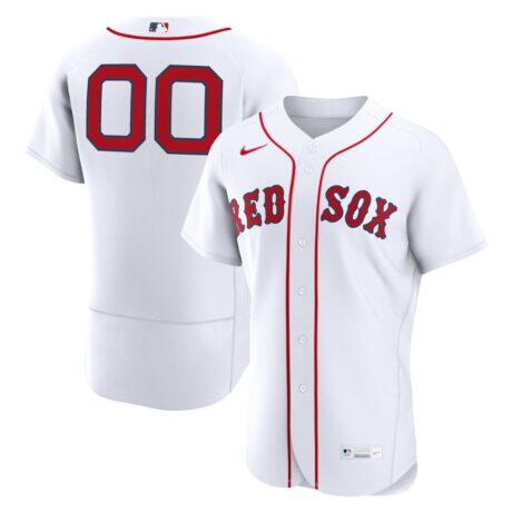 Boston Red Sox Nike Home Authentic Custom Jersey - White - Front View