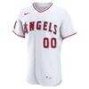 Los Angeles Angels Nike Home Authentic Custom Jersey - White - Side View