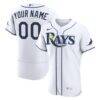Tampa Bay Rays Nike Home Authentic Custom Jersey - White - Front View