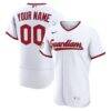 Cleveland Guardians Nike Home Authentic Custom Jersey - White - Front View