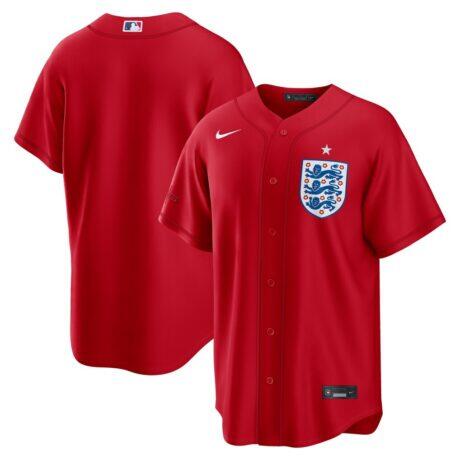 England National Team x MLB Nike Stadium Replica Jersey - Red - Front View