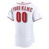 Cincinnati Reds Nike Home Authentic Custom Jersey - White - Detail View