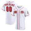 Cincinnati Reds Nike Home Authentic Custom Jersey - White - Front View