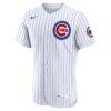 Chicago Cubs Nike Home Authentic Custom Jersey - White - Side View