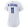 Rōki Sasaki Los Angeles Dodgers Nike Women's Replica Jersey - White - Detail View