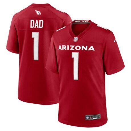 Number 1 Dad Arizona Cardinals Nike Game Jersey - - Front View