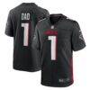 Number 1 Dad Atlanta Falcons Nike Game Jersey - Black - Front View