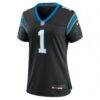 Number 1 Mom Carolina Panthers Nike Women's Game Jersey - Black - Side View