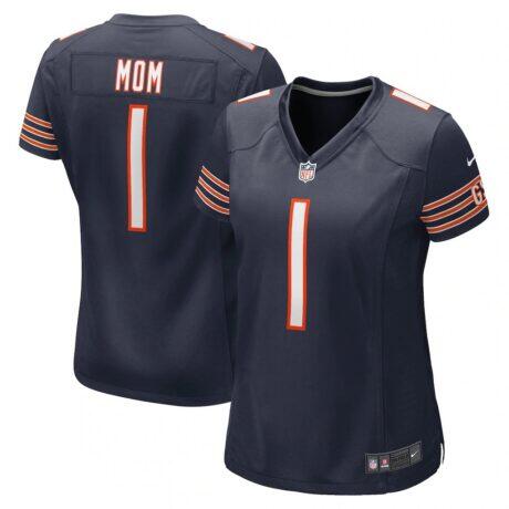 Number 1 Mom Chicago Bears Nike Women's Game Jersey - Navy - Front View