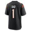 Number 1 Dad Cincinnati Bengals Nike Game Jersey - Black - Side View
