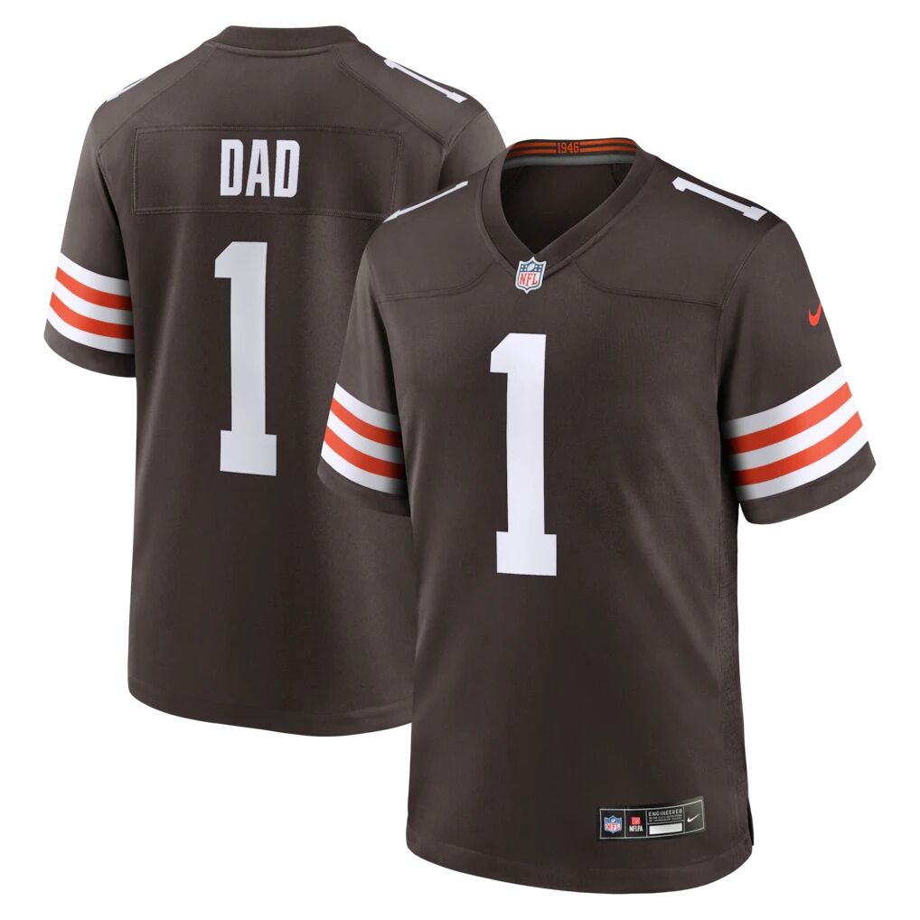 Number 1 Dad Cleveland Browns Nike Game Jersey