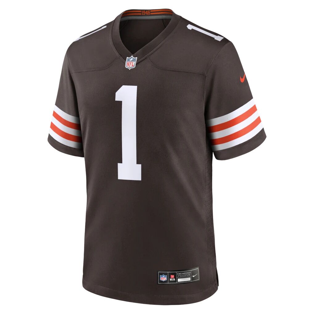 Number 1 Dad Cleveland Browns Nike Game Jersey